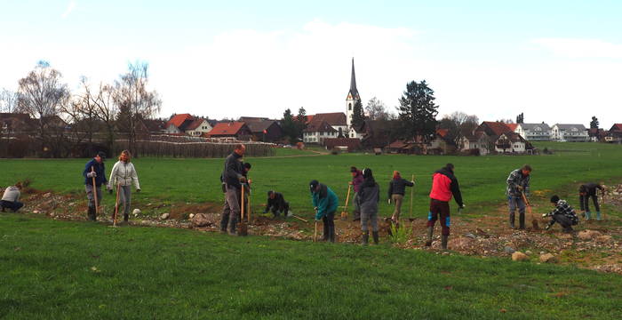 Helfer bei der Arbeit