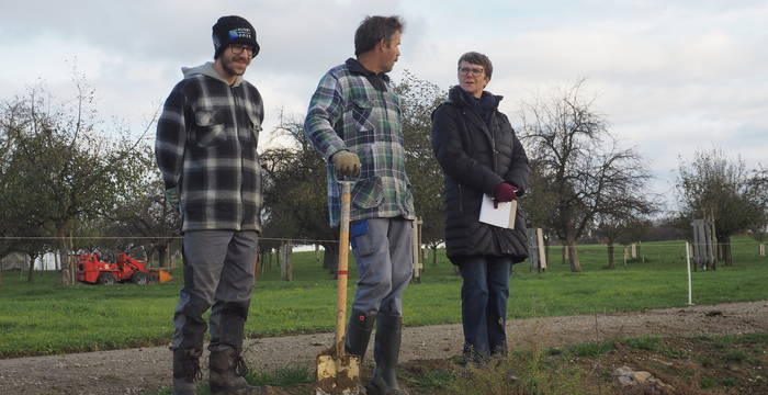 Helfer bei der Pflanzaktion