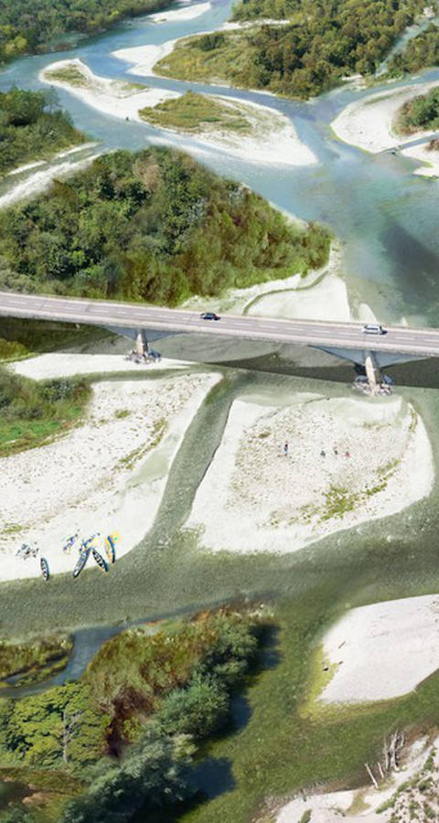 Visualisierung der revitalisierten Thur