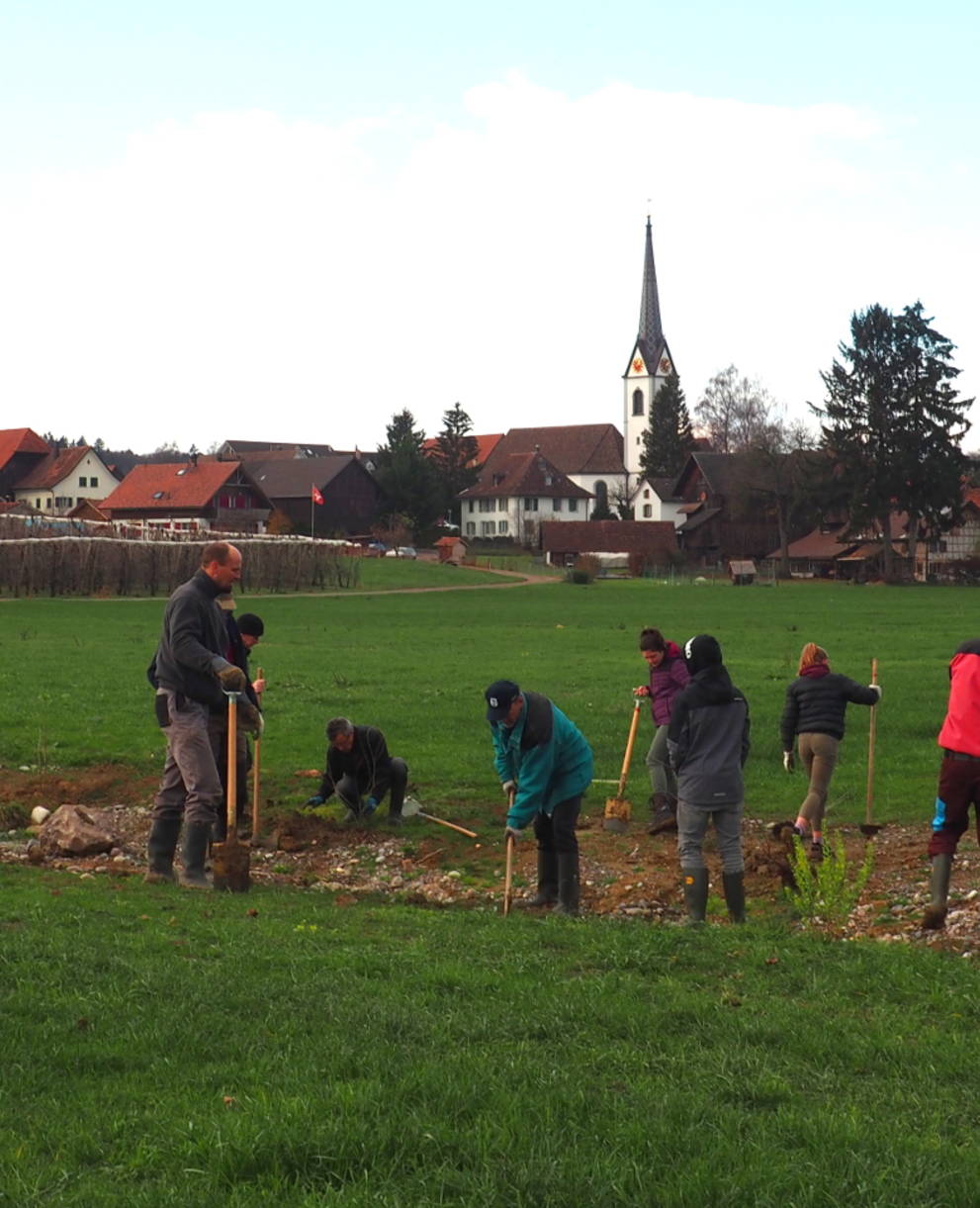 Helfer bei der Arbeit